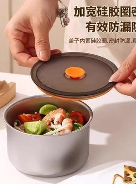 Stainless Steel Lidded Fresh-Keeping Bowl, Home Refrigerator