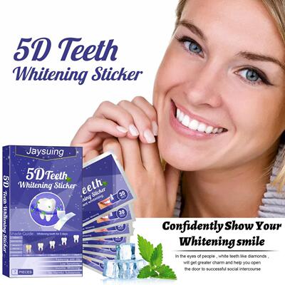 Jaysuing 5D Teeth Whitening Strips Stain Removal and Whiteni
