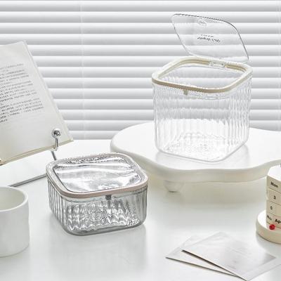 2024 New Model: High-Aesthetic Transparent Desktop Trash Bin