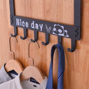 Removable No-Trace 6-Hook Over-the-Door Hanger, Cartoon Pand