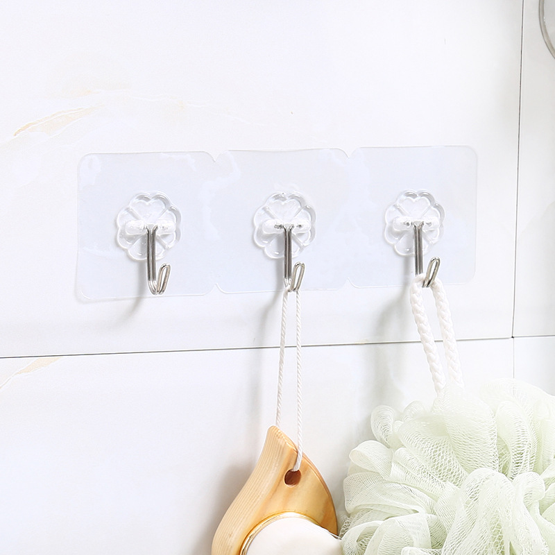 Home-use Transparent No-drill Hooks Traceless Door-back Hook