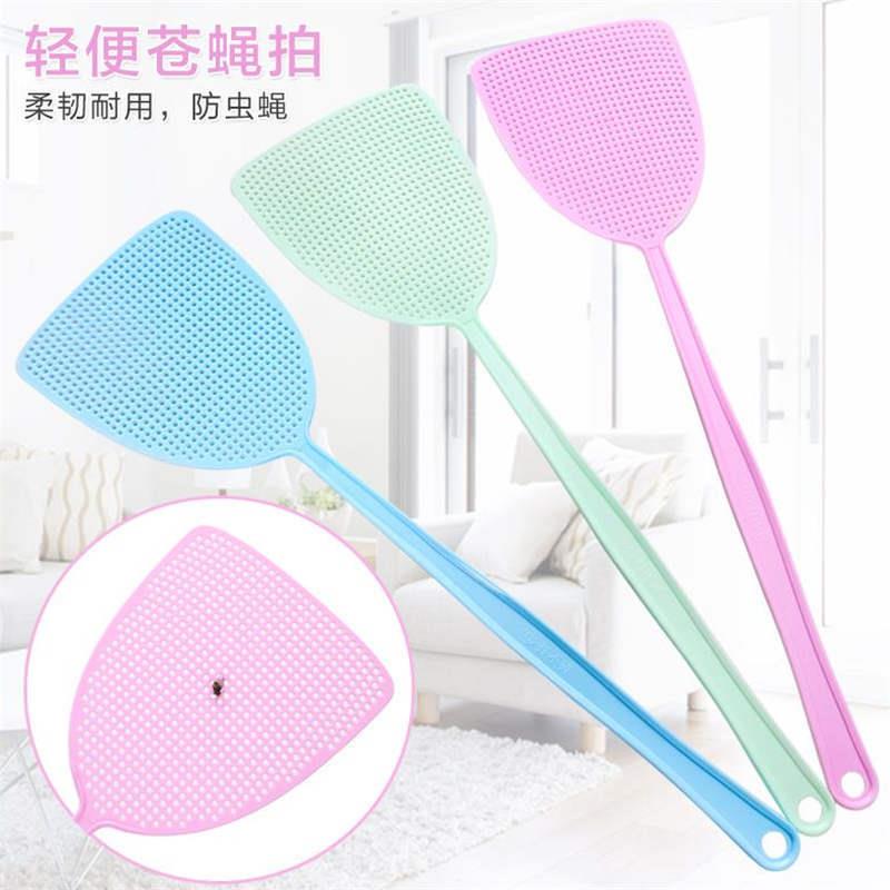 Colorful Long-Handle Plastic Fly Swatter, Manual Insect Swat