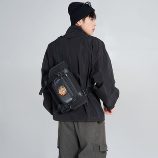 SHIKANGJIE鹤立邮差包男战术机能斜挎包磁吸扣快速反应背包单肩包