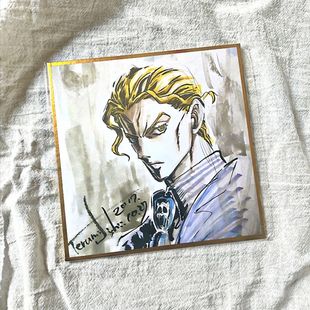 日谷色纸jojo的奇妙冒险4不灭钻石吉良吉影原画彩绘色纸礼物周边