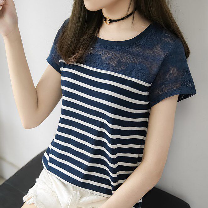 胖妹妹2019夏装新款大码女装纯棉t恤女上衣加肥加大号蕾丝短袖女|ruв категории Женская одежда, женской одежды - от Buy2taobao.com для оказания профессиональной услуги покупки агента Taobao