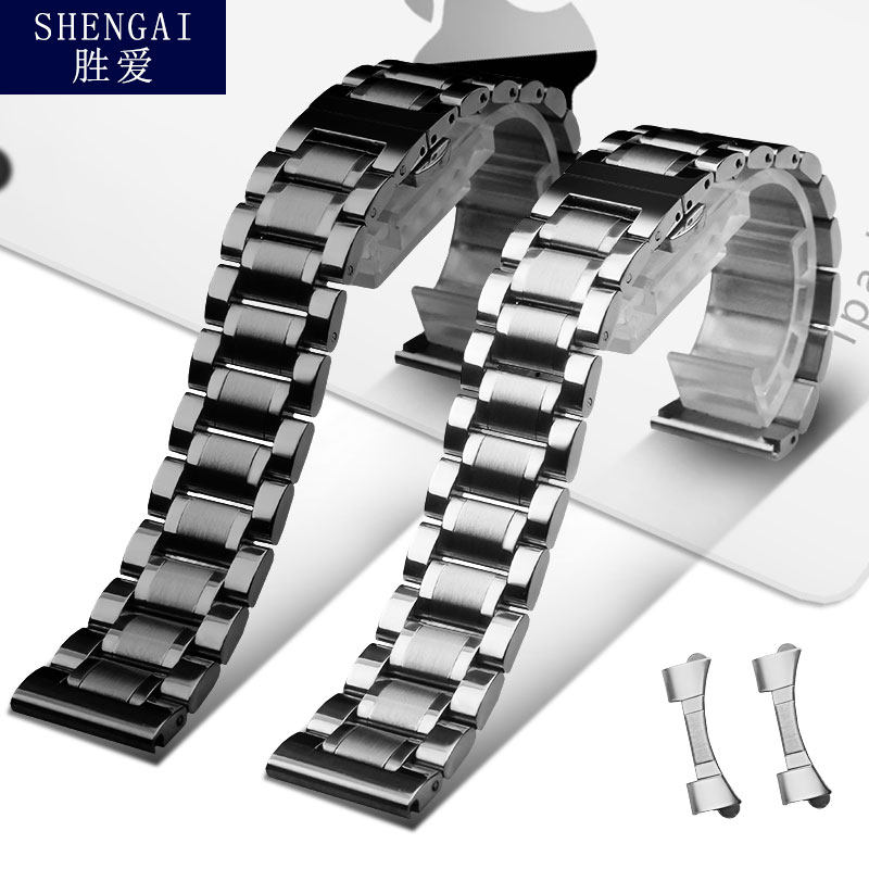 不锈钢实心精钢 罗西尼钢带表带5393|5523|5577|8633|SR64612表链