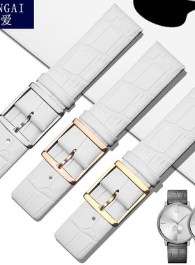 真皮适配ck手表带超薄K2G211/K2Y211/K2M23/k3m214x116mm女皮表带