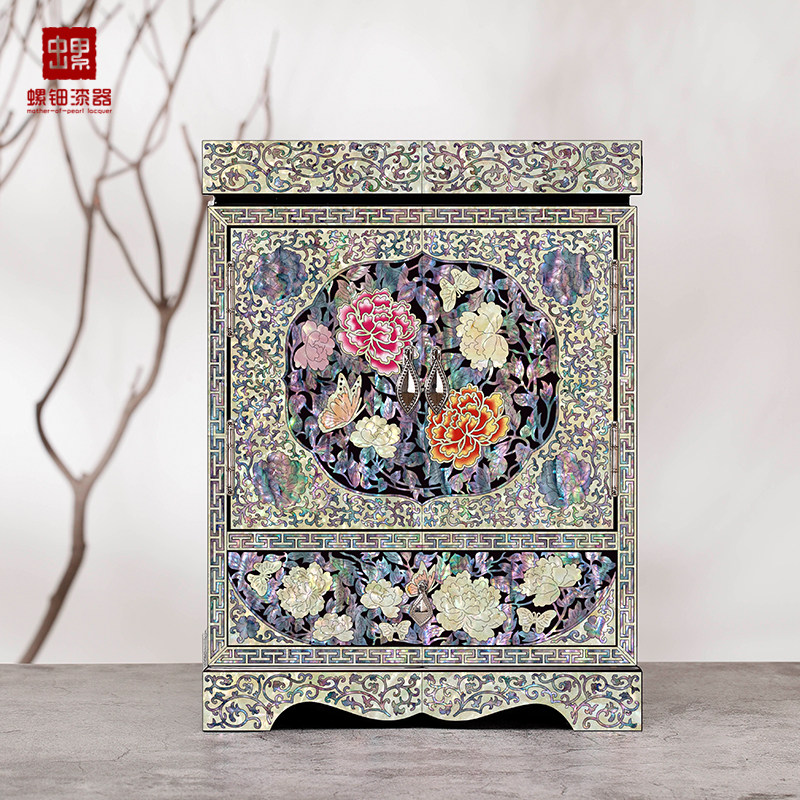 螺钿漆器首饰柜复古首饰箱结婚礼物饰品收纳箱超大容量珠宝首饰盒,饰品/流行首饰/时尚饰品新,首饰盒,淘宝优惠券,粉丝福利购,淘宝优惠卷