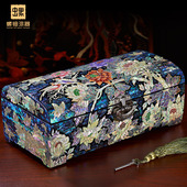 螺钿漆器首饰盒复古木质带锁珠宝收纳盒高端结婚礼物纯手工收藏品