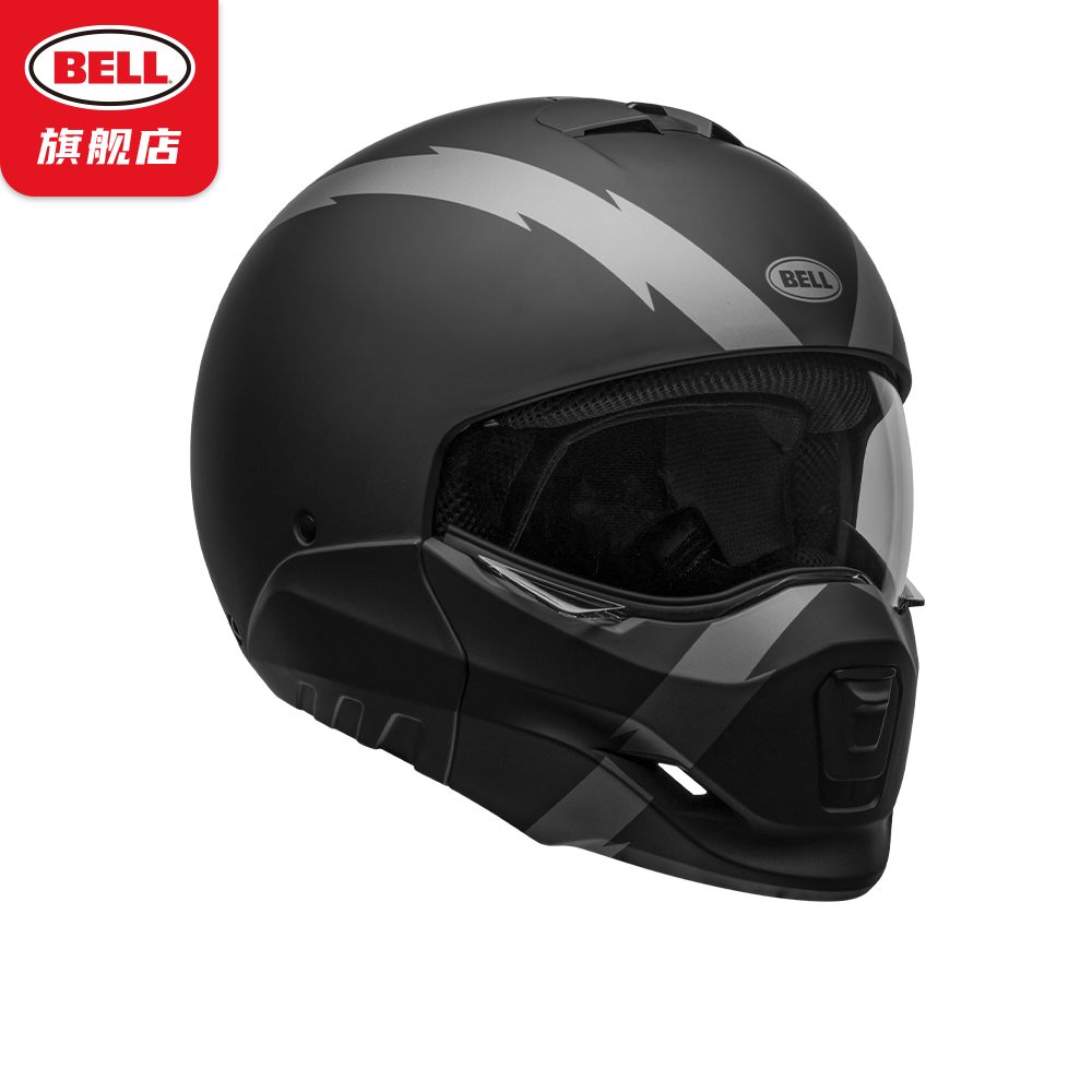 美国bell复古全盔 broozer战士组合头盔四季防雾摩托机车男女半盔