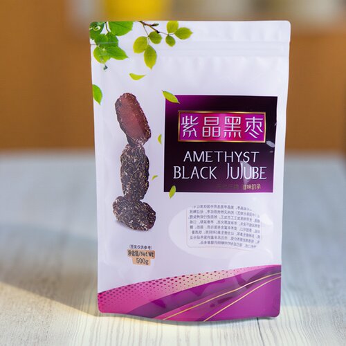 装黑枣干中药材特级密封包装礼品袋子放黑枣无核紫晶黑枣一斤袋子
