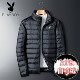 男装 高档冬季 白鸭绒连帽立领外套 男士 花花公子轻薄羽绒服保暖短款