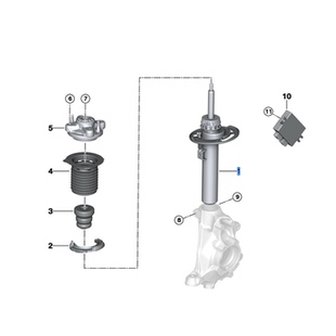 顶胶 防尘套 缓冲胶 LINK 前减震 适用于宝马纯电车 G28 LOCK