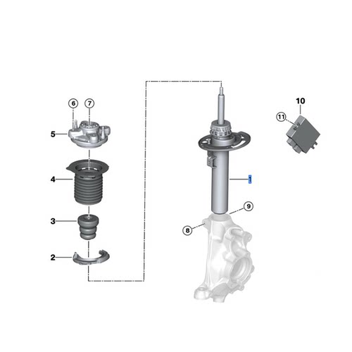 LINK-LOCK 前减震 顶胶 防尘套 缓冲胶 适用于宝马纯电车 i3 G28