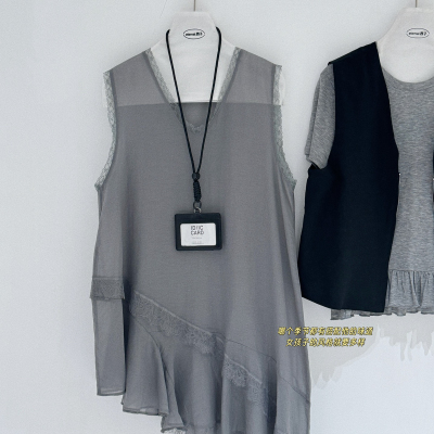 eternal.西子-26年早春叠穿神器v领蕾丝拼接背心裙连衣裙51805