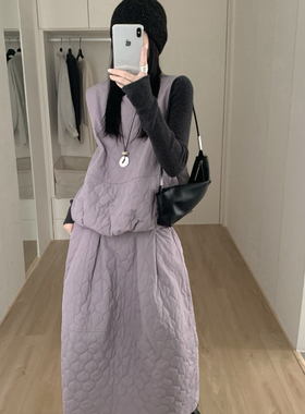 eternal.西子-冬季首爆圆领压棉下摆花苞可爱百搭背心51595