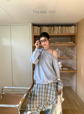 上新!【TINAMINI】纯色简约风百搭卫衣(不含搭配)  H85625#  HJY