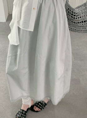 eternal.西子-26年早春半松紧下摆蕾丝拼接水桶裙半身裙51890