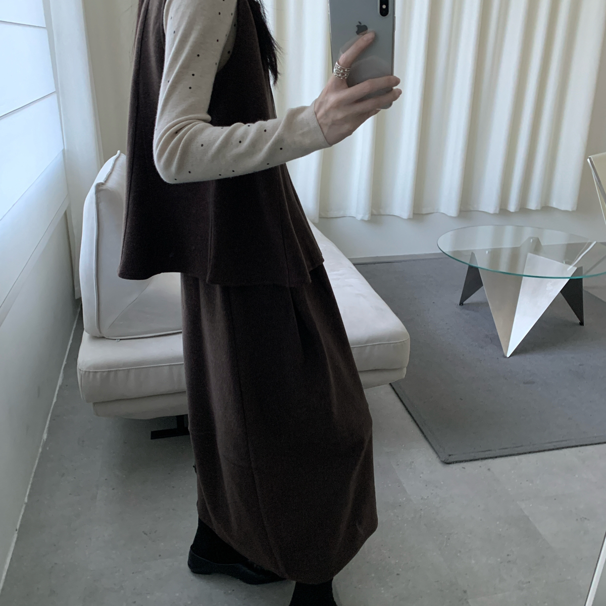 eternal.西子-冬季首爆圆领分割线拼接不挑人质感背心51719