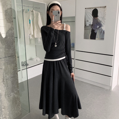 eternal.西子-26年早春不规则下摆全松紧显瘦半身裙51786