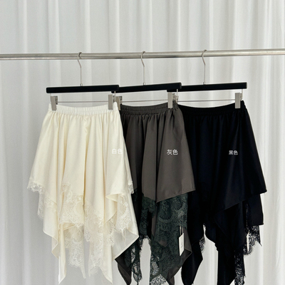 eternal.西子-春夏首爆不规则缎面质感全松紧百搭中裙半身裙51921