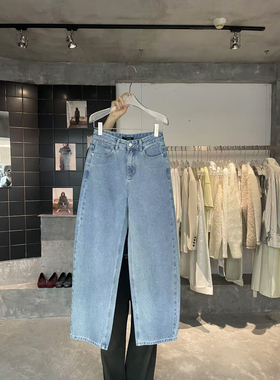 IN.CHOOSE U-复古休闲宽松水洗百搭牛仔裤  89620#8