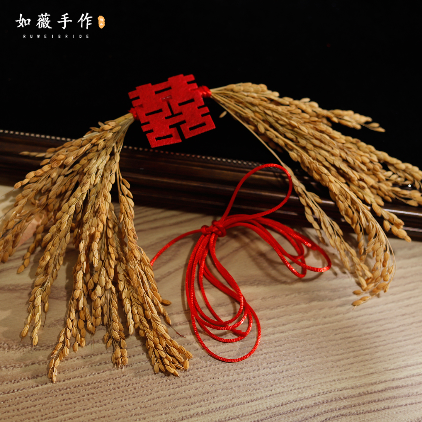 新款新中式五谷丰登红绳发饰