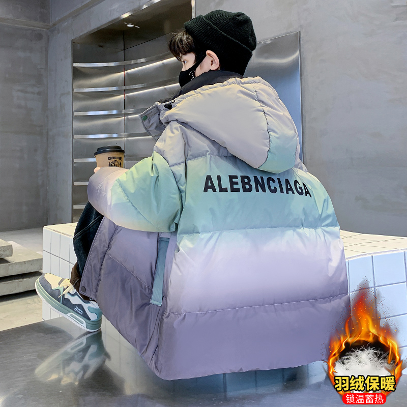 男童冬季羽绒服2025新款中长款男孩中大儿童秋冬款加厚冬装外套潮