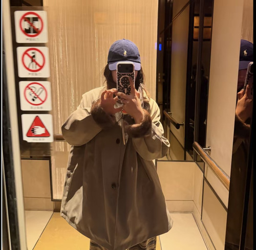 2025冬季真貂毛立领羽绒服女士高级白鹅绒外套遮肉宽松中长款大衣