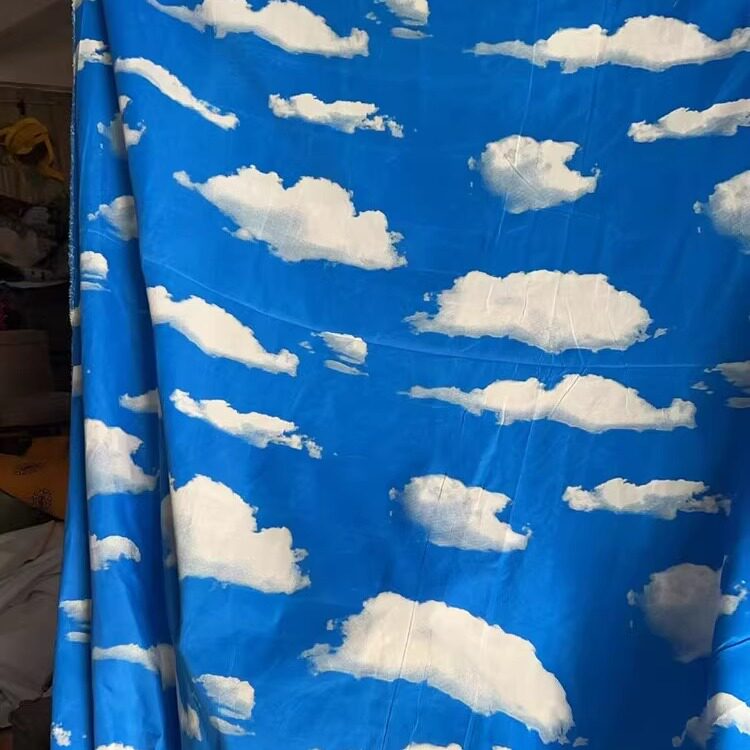 蒙古包内饰蓝天白云吊顶布推拉棚顶棚装饰布爆款草原帐篷软装棚布