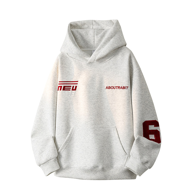 Anniehall official吕小虎pd大人第四十九天男装宽松加绒刺绣卫衣