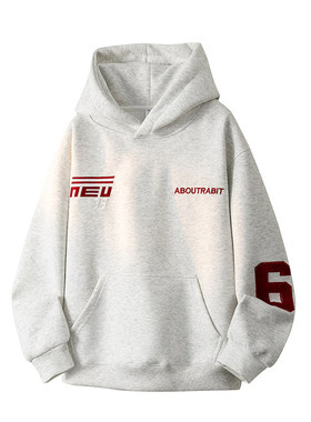 Anniehall official吕小虎pd大人第四十九天男装宽松加绒刺绣卫衣