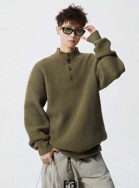 Anniehall official文艺宅男店港味潮人馆宽松休闲毛衣针织衫上衣