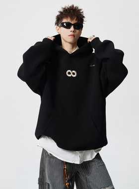 Anniehall official亿万少年吕小虎悟空有货刺绣秋冬加绒加厚卫衣