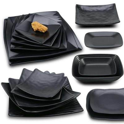 Melamine black plate cold dish sushi plate hot pot dish