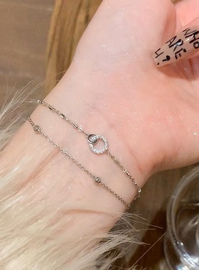 碎冰星月清冷感手链女款轻奢小众精致高级感简约个性百搭手饰闺蜜