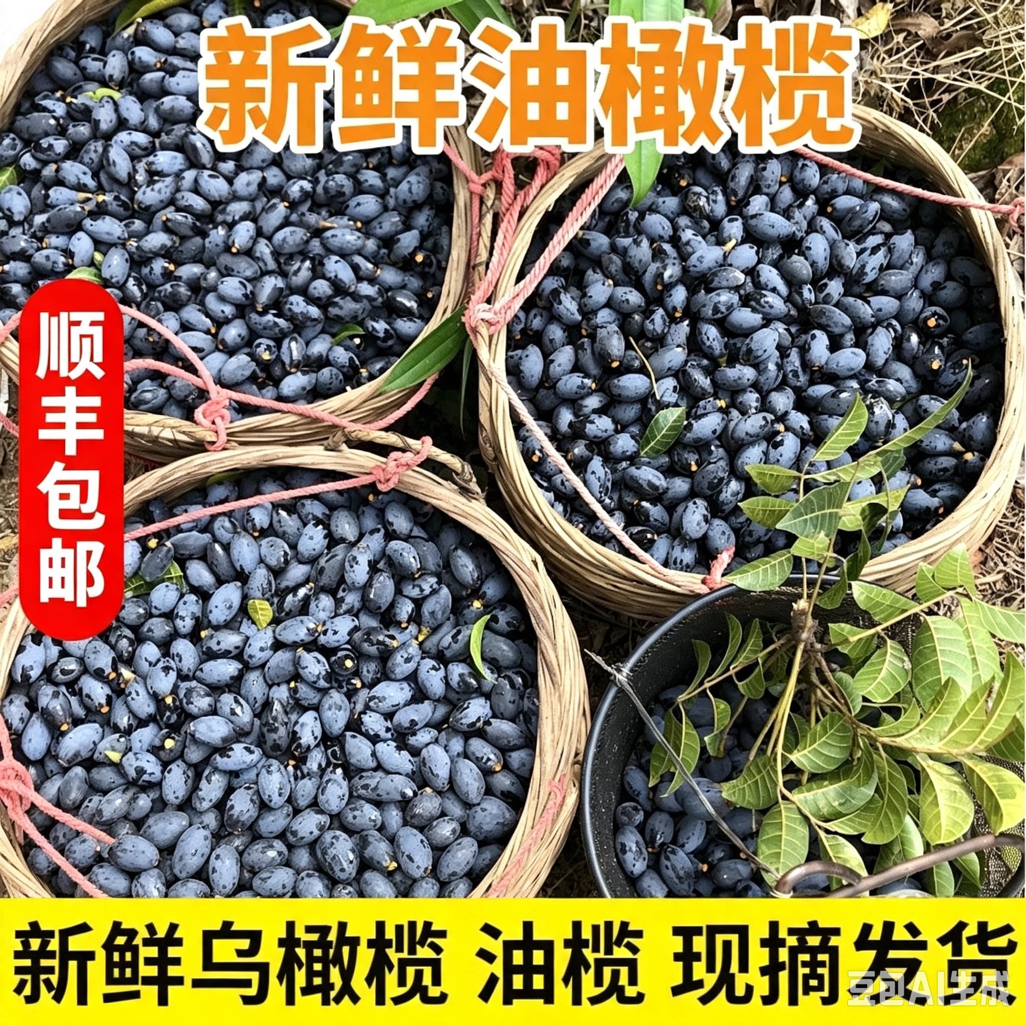 顺丰新鲜乌榄增城西山左尾乌榄增城十宝新鲜乌榄黑橄榄油榄生榄