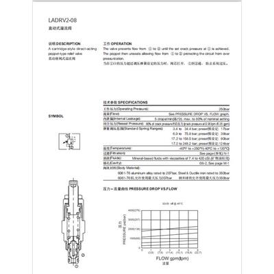 LADRV6-08-18 LADRV2-08-33 5 9宁波克泰插装直动式溢流阀 压力阀