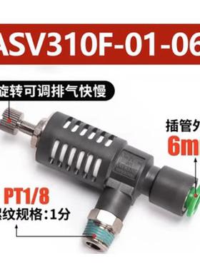 ASV310F-01-06S/410F-02-08/510F-03-10S快速消声排气节流阀