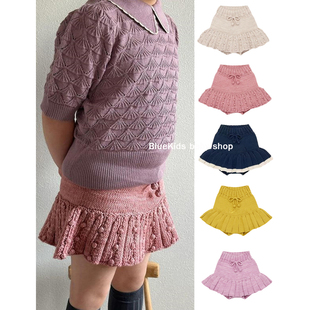 ins爆款 mp女童柔软针织毛线裙裤女宝宝百褶裙可爱公主裙半身裙子