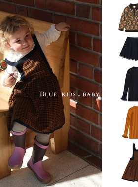 25秋冬新款 儿童羊毛针织背带裙 宝宝百搭长袖羊毛针织衫毛衣半裙