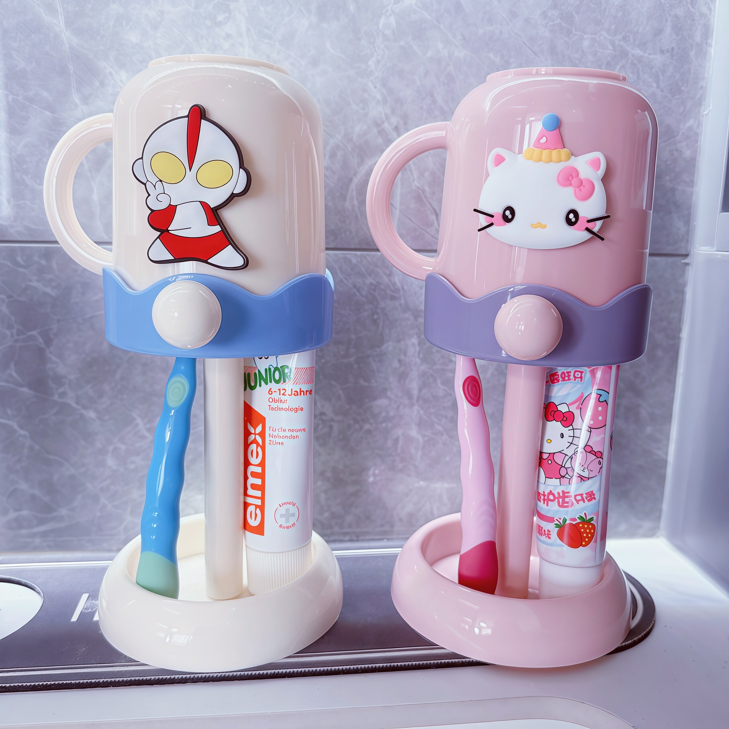 儿童刷牙杯男孩女孩学生宝宝洗漱口杯子收纳架电动牙刷置物架牙缸