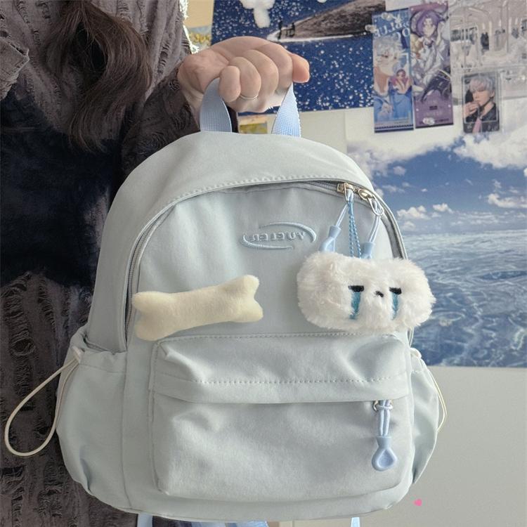 NEVEROFF女学生简约双肩包高颜值书包背包日本简约风休闲萌物设计
