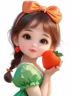 可爱卡通女孩装饰墙贴儿童房贴纸