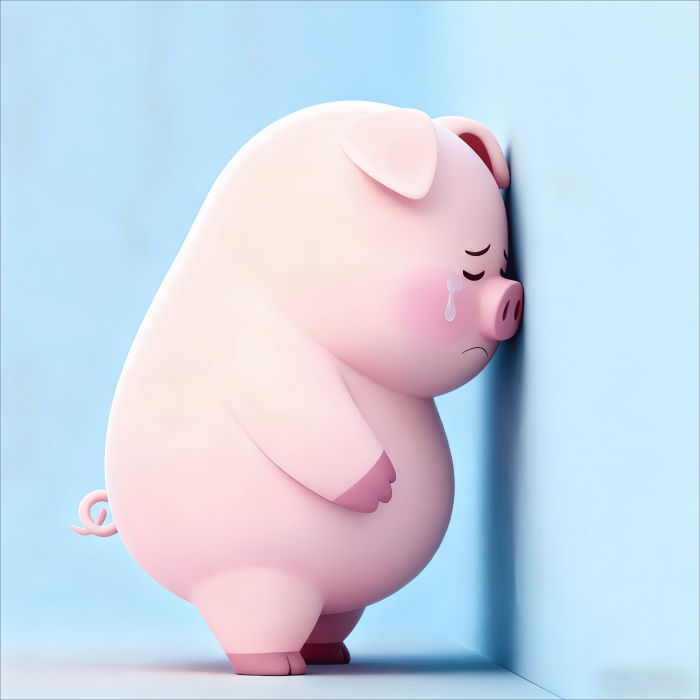 治愈系可小猪面壁思过室内自粘贴画儿童房间墙上窗户装饰卡通贴纸,家居饰品,软装墙贴,淘宝优惠券,粉丝福利购,淘宝优惠卷