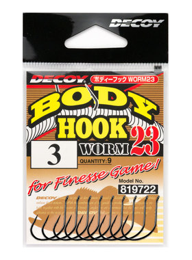 日本胜一decoy倒钓钩 worm-23黑坑路亚竞技wacky钩倒吊超强拉力钩