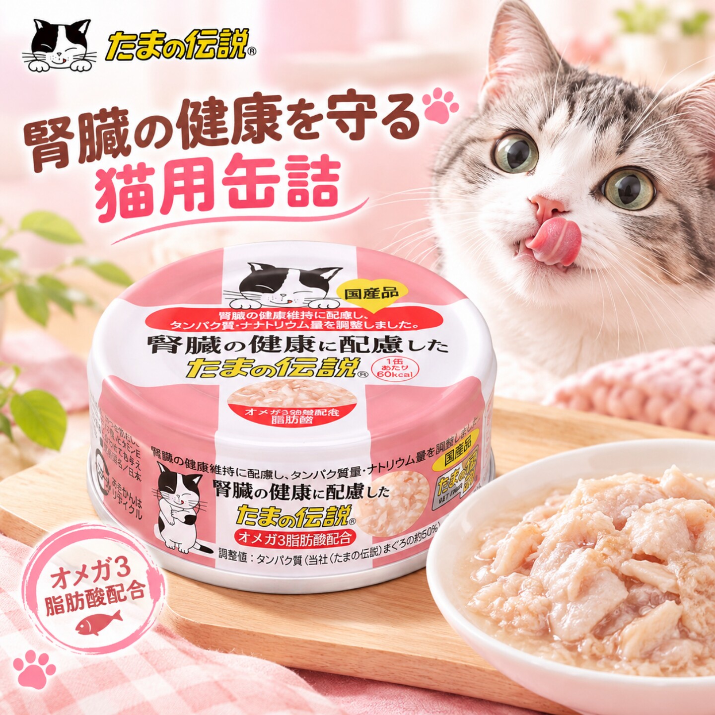 日本进口三洋的传说功能型猫餐包罐头介护食肾脏心血管保护猫零食
