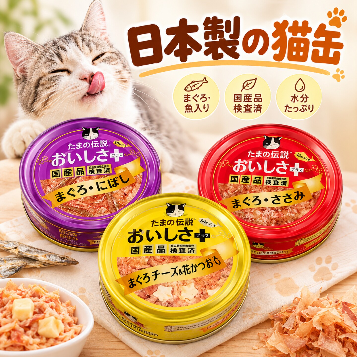 日本进口三洋的传说金枪鱼猫罐头介护食保护猫咪肾脏心血管猫零食