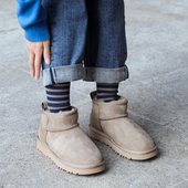 周冬雨同款 雪地靴女皮毛一体新迷你保暖防滑靴子mini棉鞋 女冬东北
