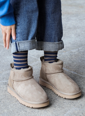 周冬雨同款雪地靴女皮毛一体新迷你保暖防滑靴子mini棉鞋女冬东北